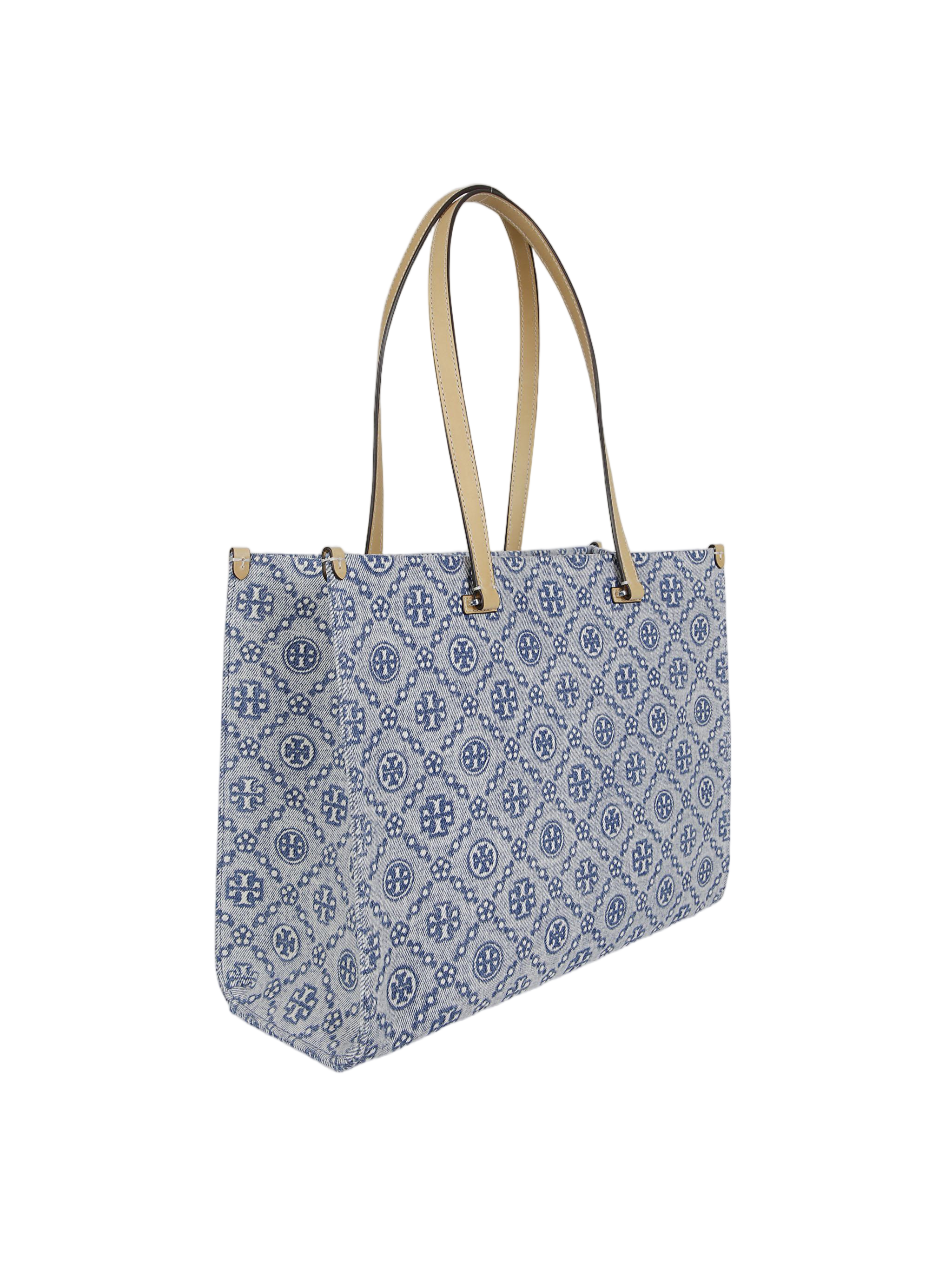 T Monogram Denim Tote