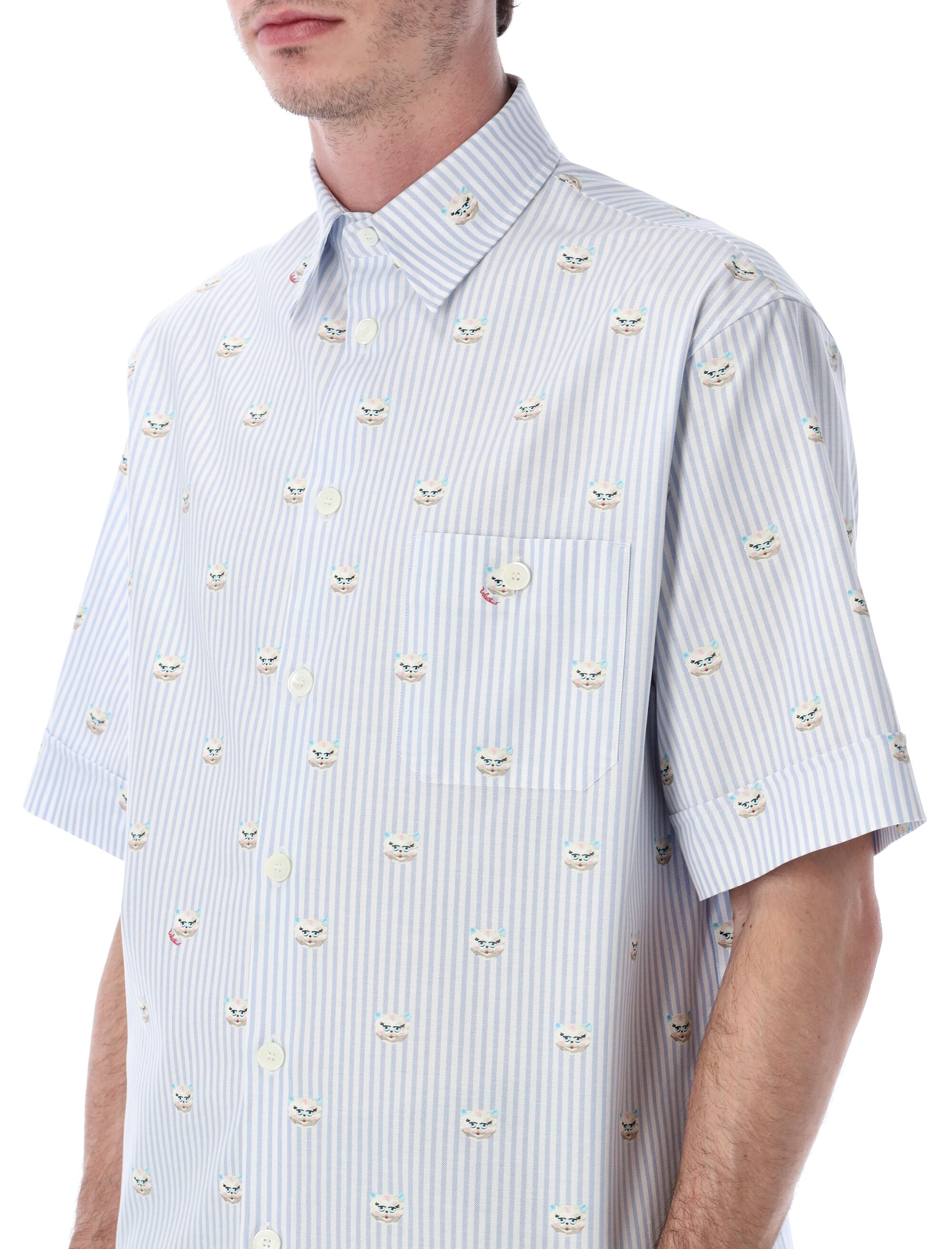 Oxford Shirt With Le Chat De La Maison Print