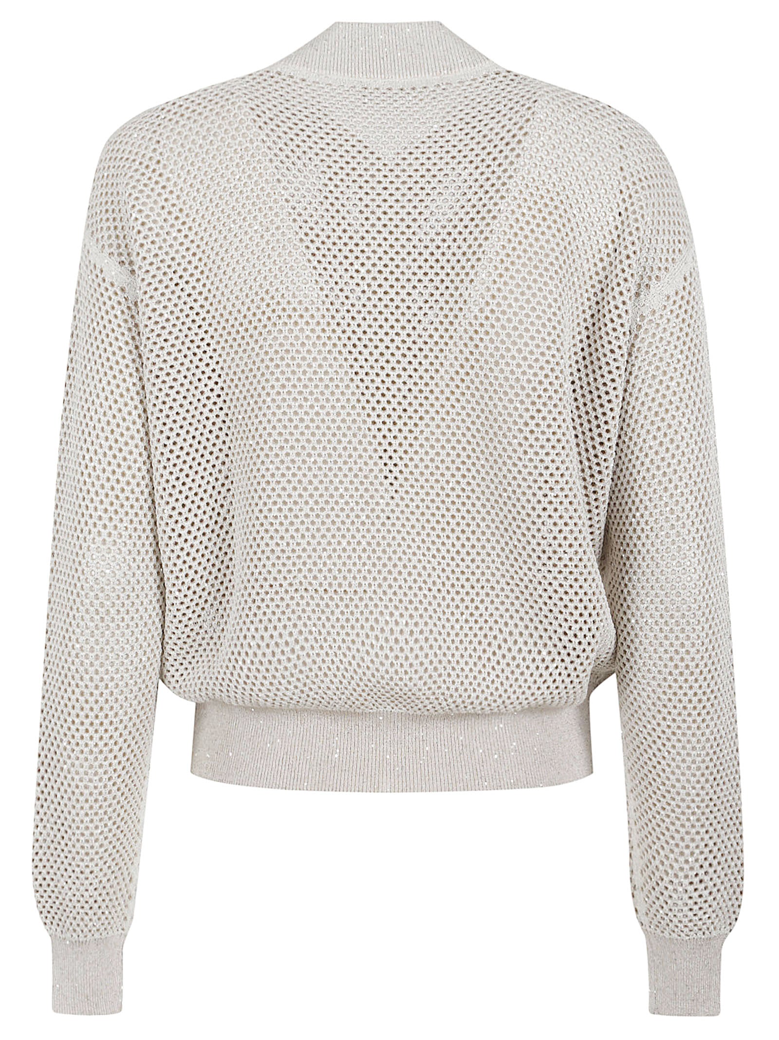 Lightweight Open-Knit Mesh Jacket with Fitted Silhouette