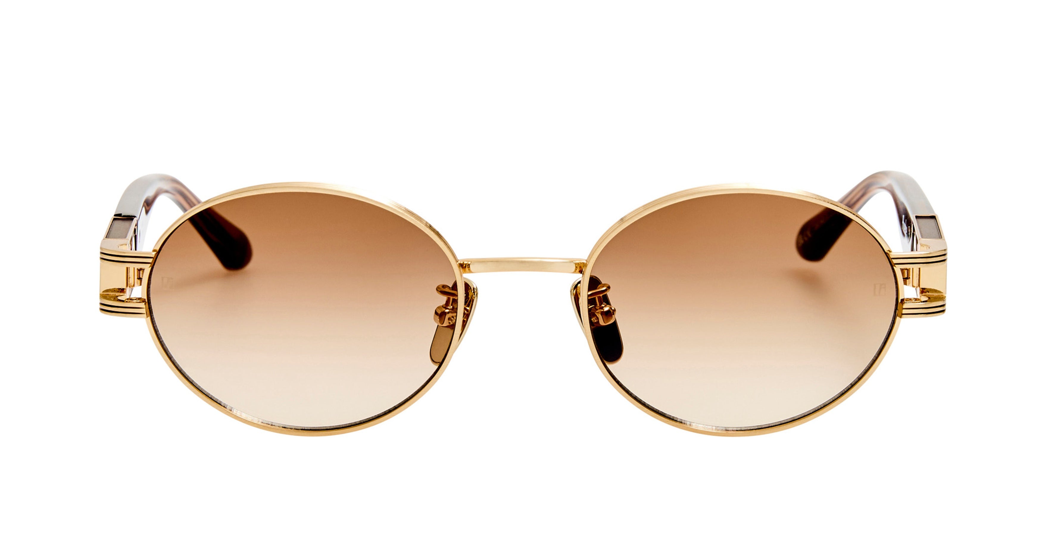 Lfl Round Gradient Brown Lens Sunglasses
