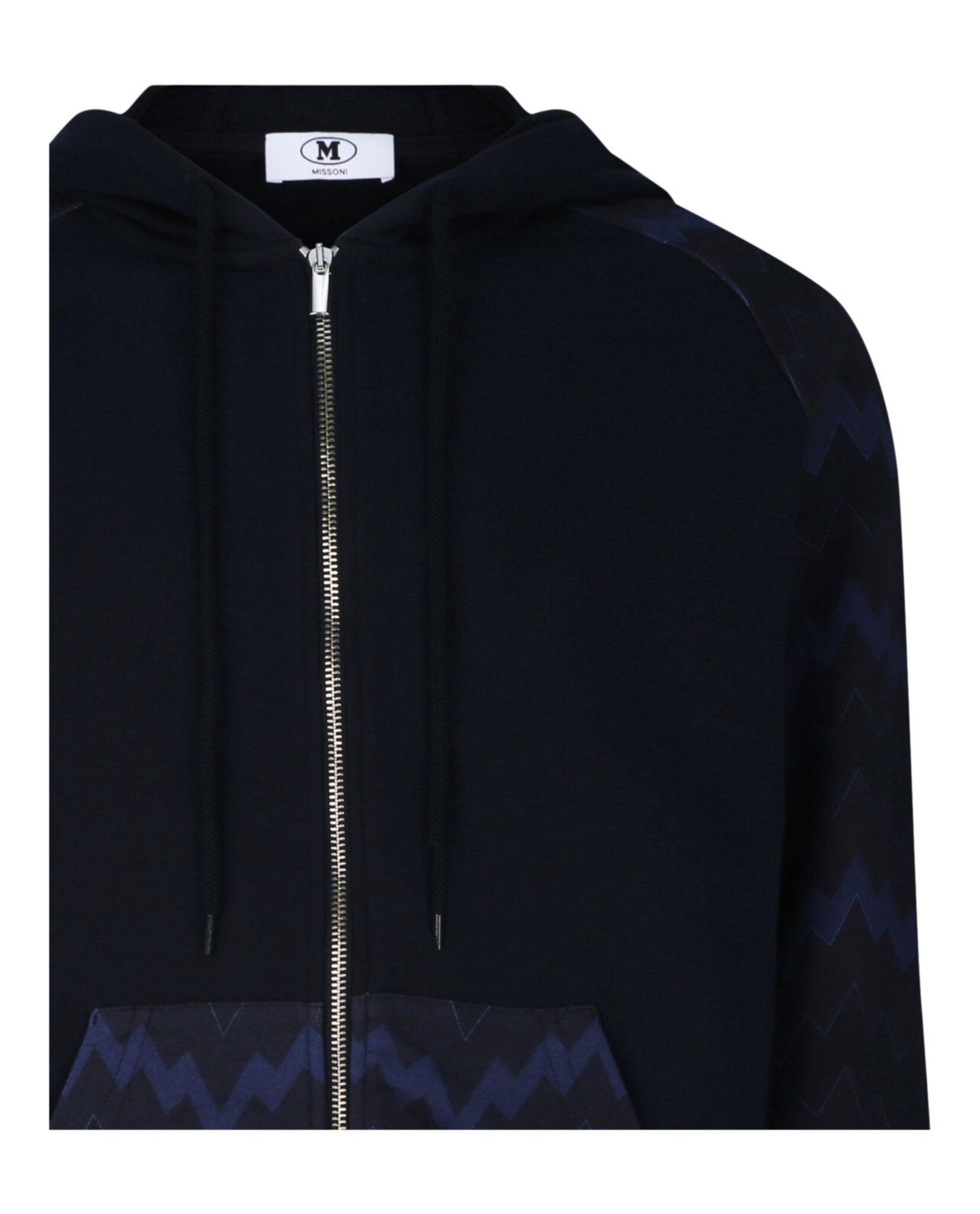 Zig Zag Pattern Zip Hoodie