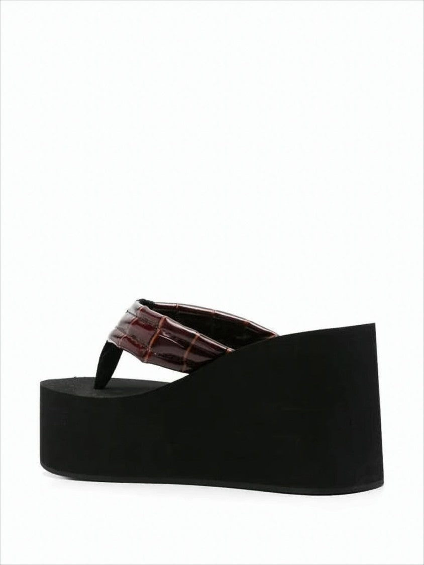 Platform Mule Sandals with Tortoiseshell Strap