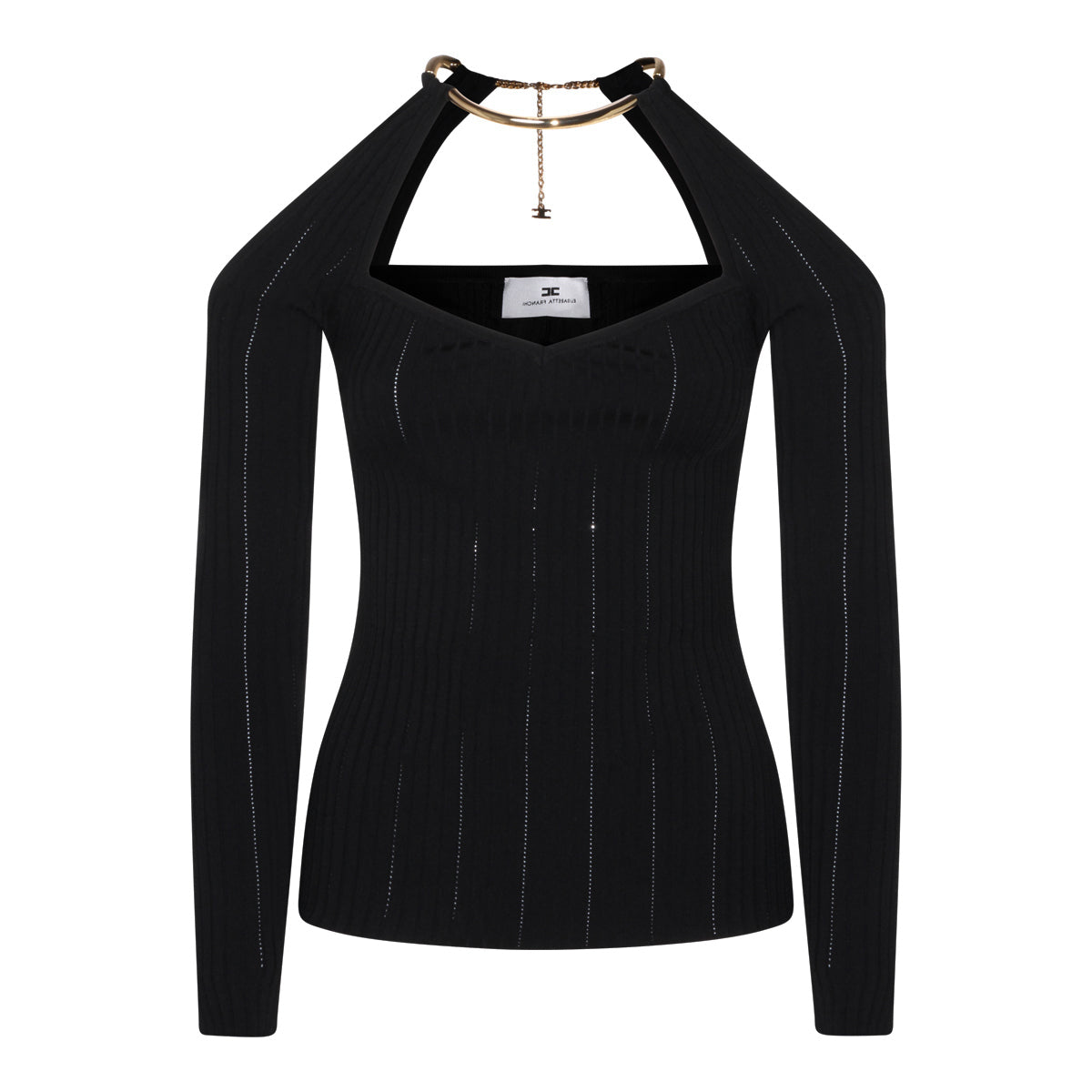 Black Viscose Knit Top