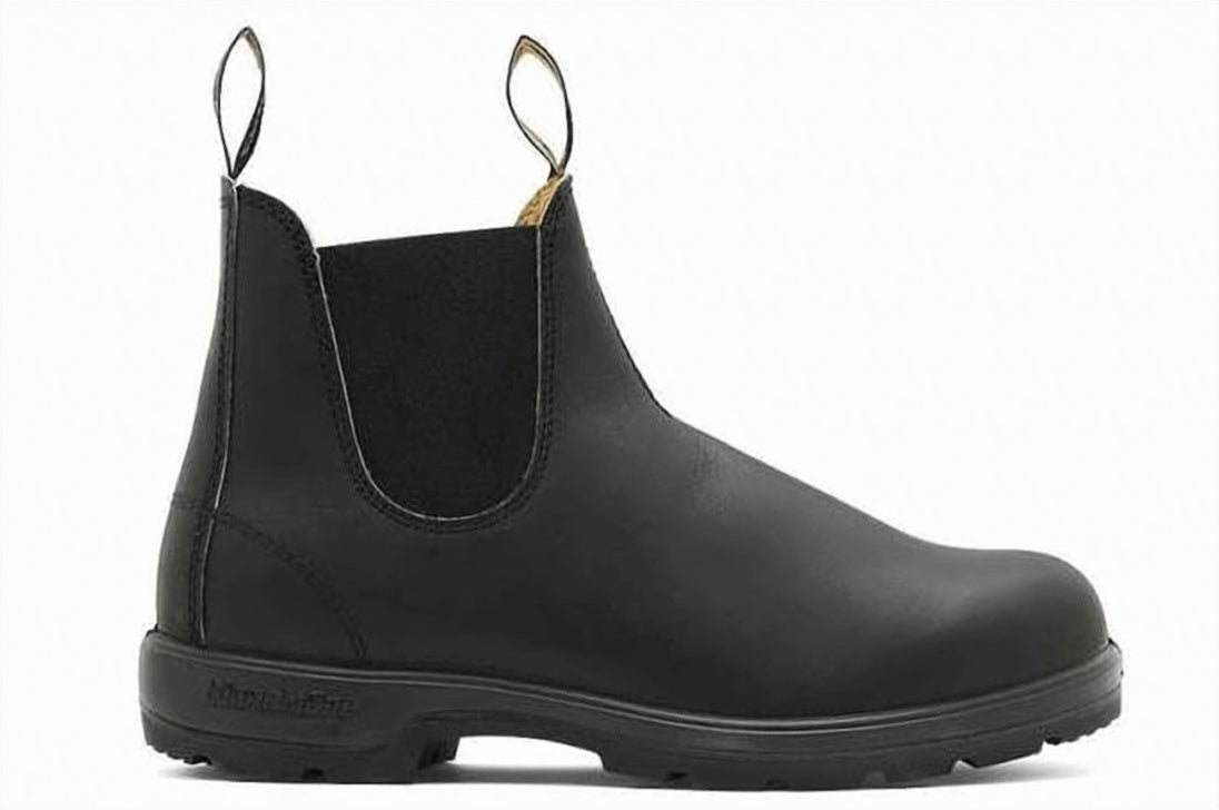 Black Ankle Boots with Elastic Side Panels