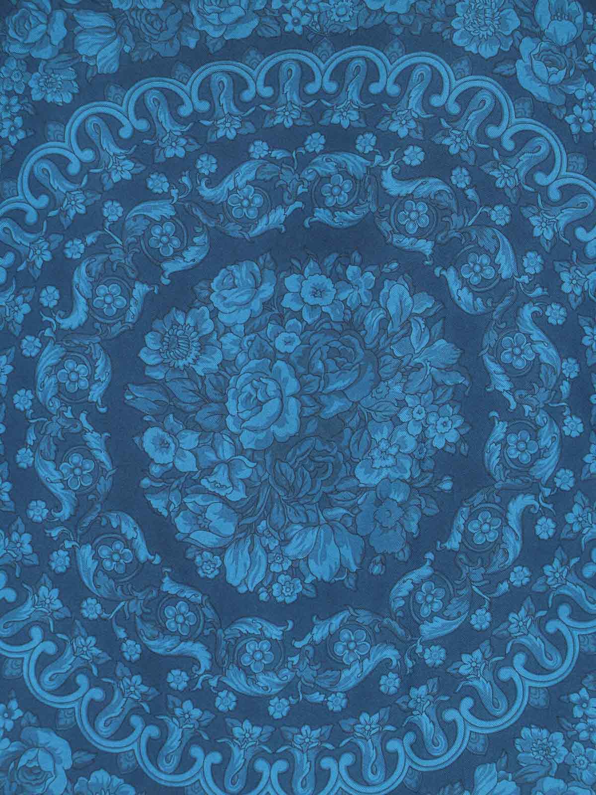 "Barocco" Silk Shirt – Blue