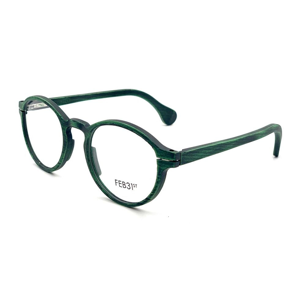 Henry Verde Round Wooden Eyeglasses