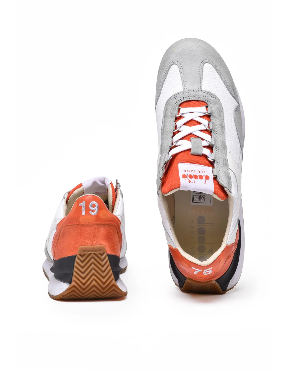White Grey Leather Polyester Equipe Sneakers