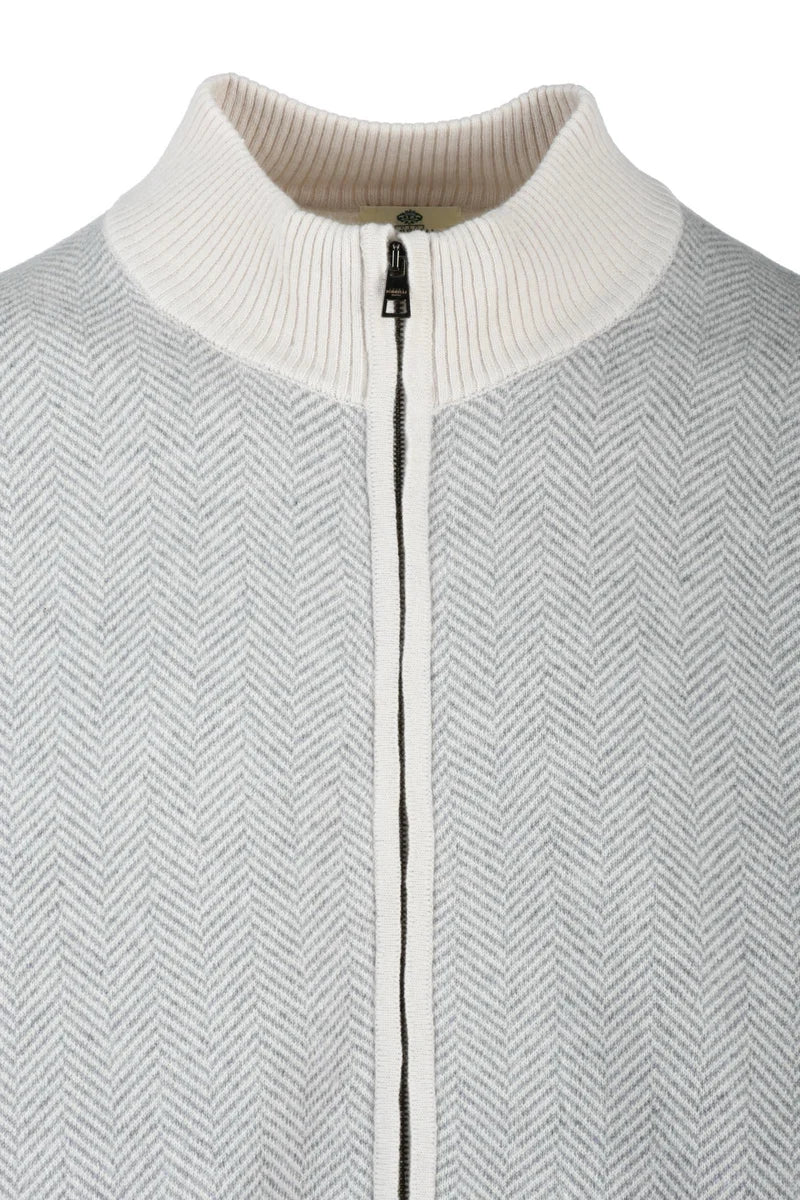 Zip Cardigan - Light Grey