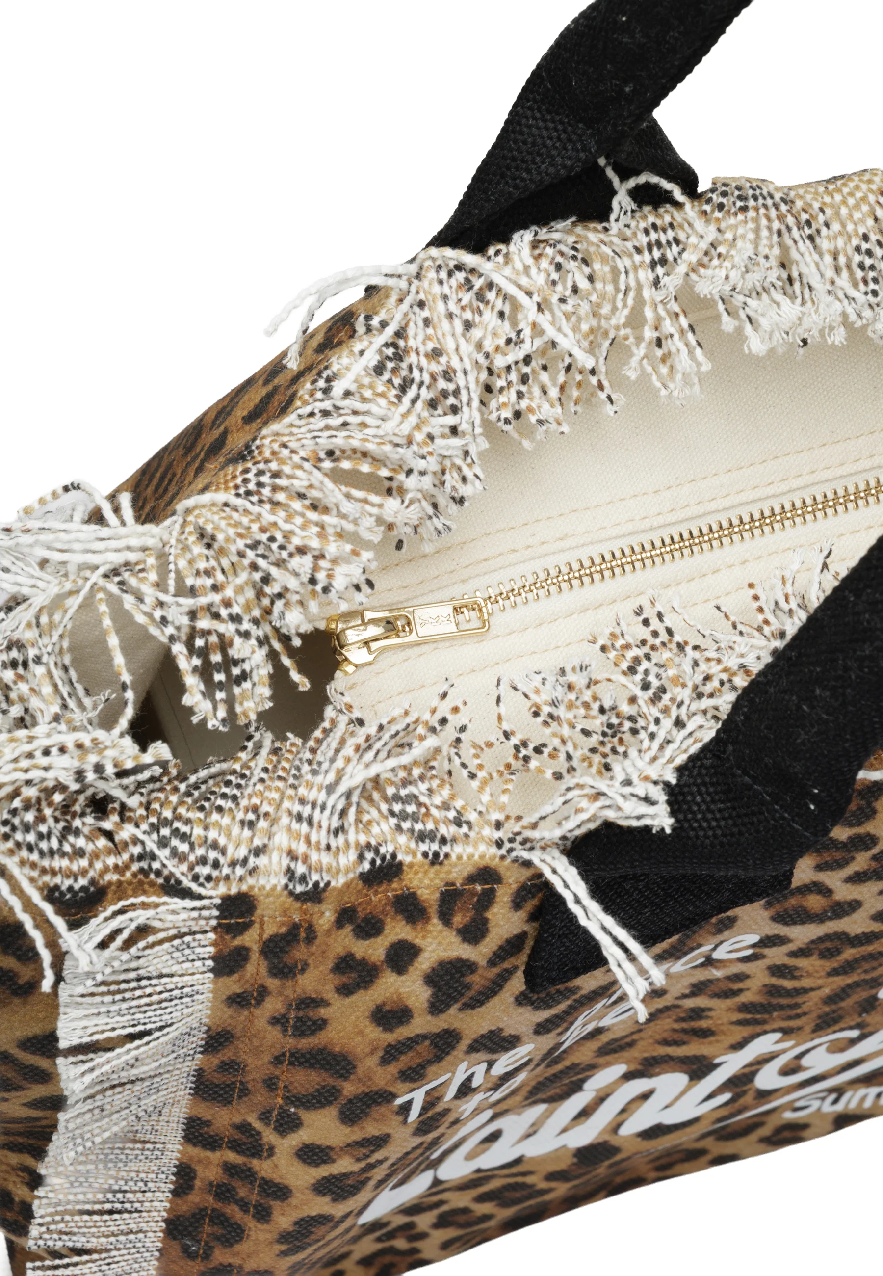 Rectangular Tote Bag with Leopard Print