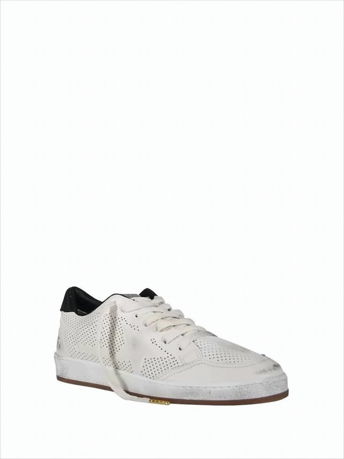 Perforated Calf Leather Low-Top Sneakers