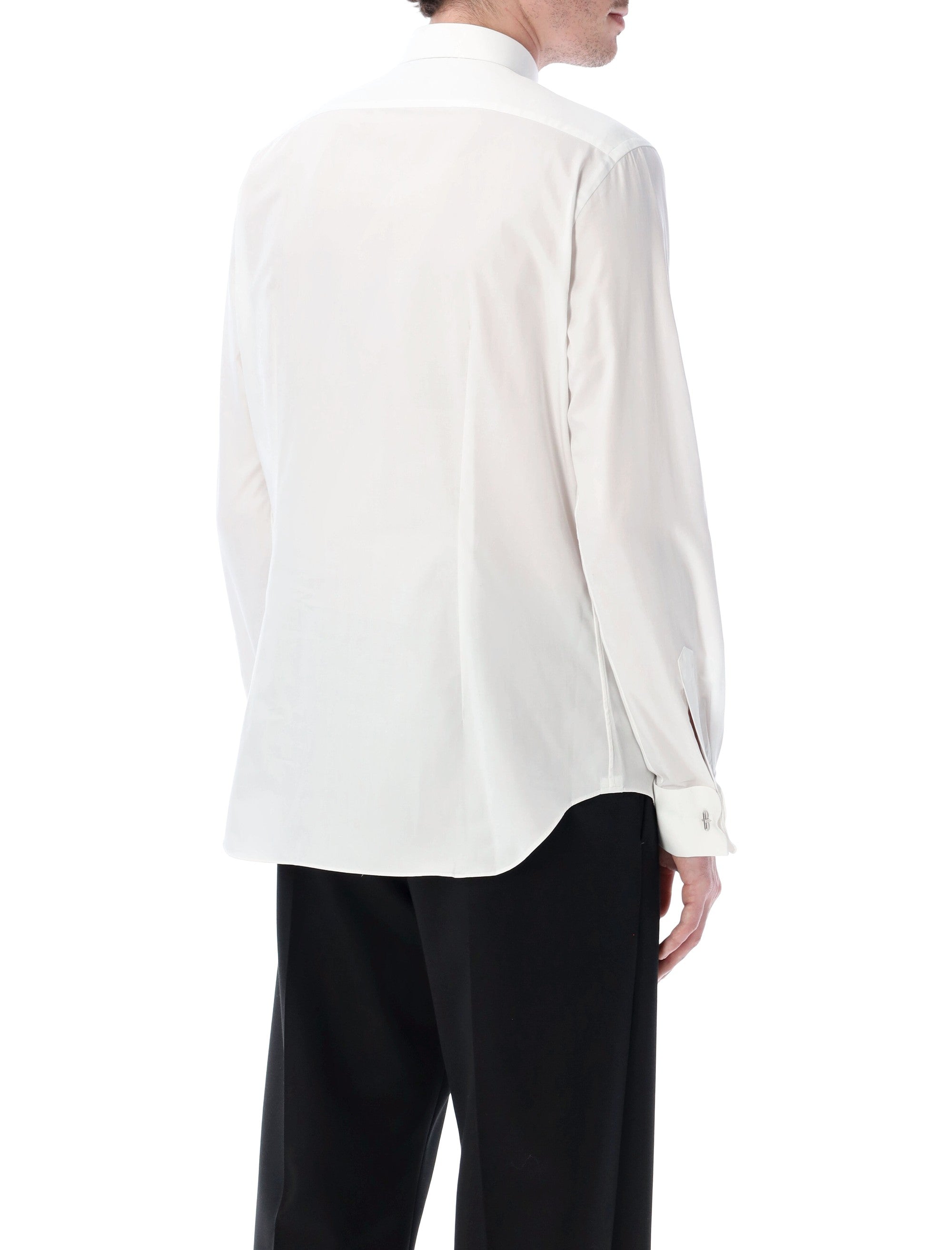 White Shirt With Italian Collar