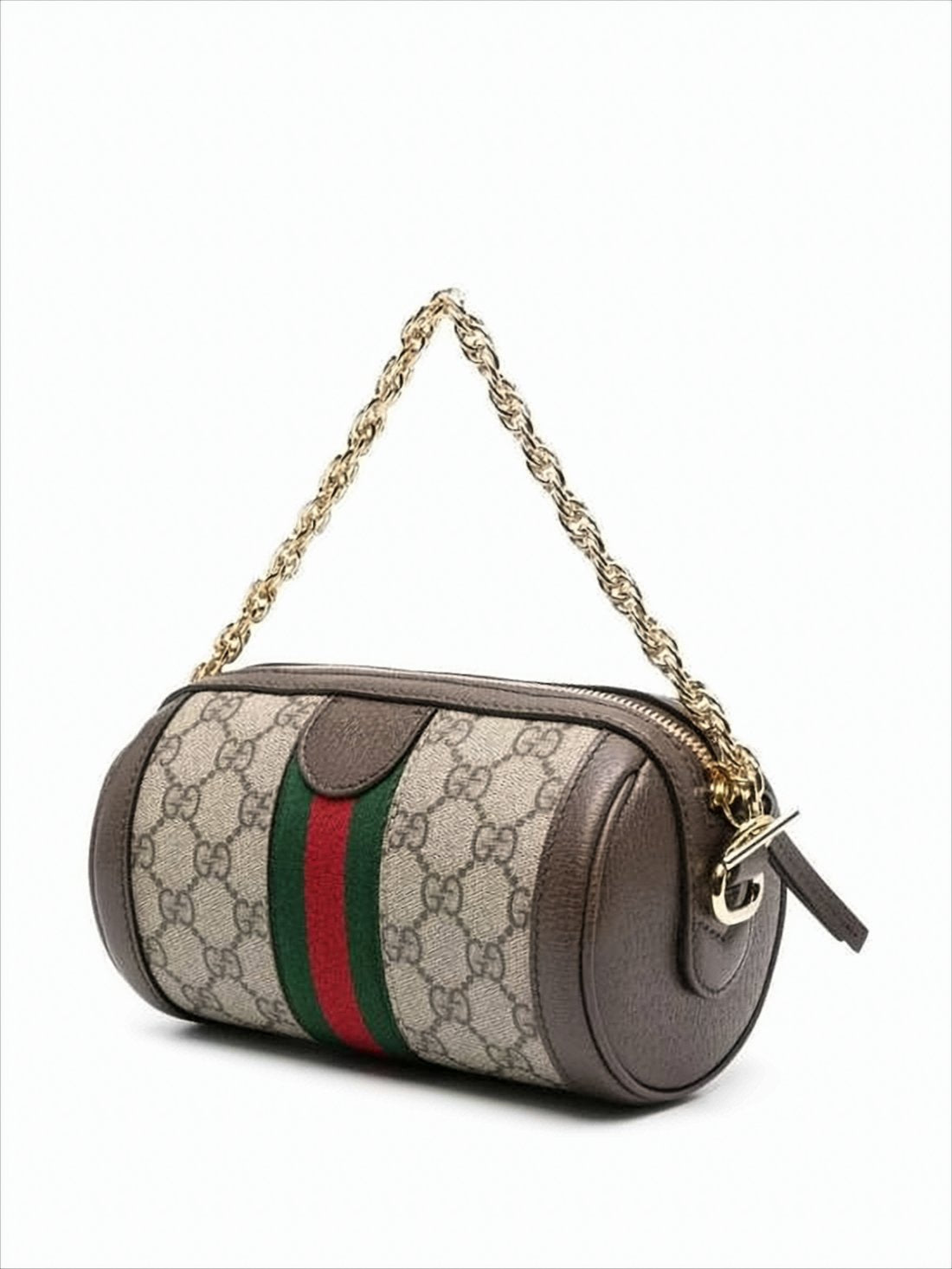 Cylindrical Canvas Shoulder Bag with Monogram