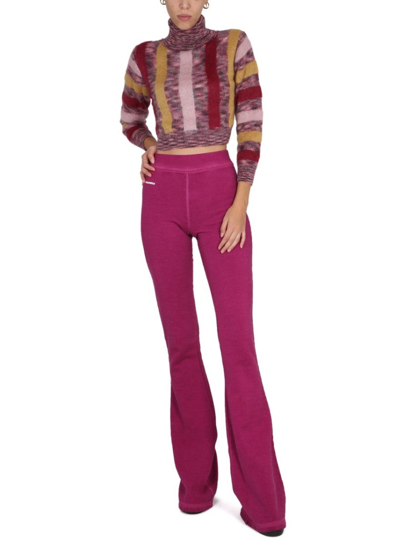 High Neck Cropped Shirt