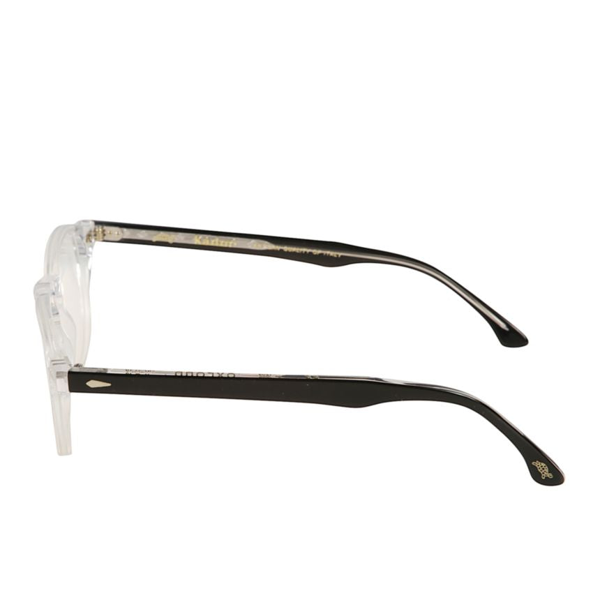 Oxford Transparent Front Frame Eyeglasses with Curved Black Temples