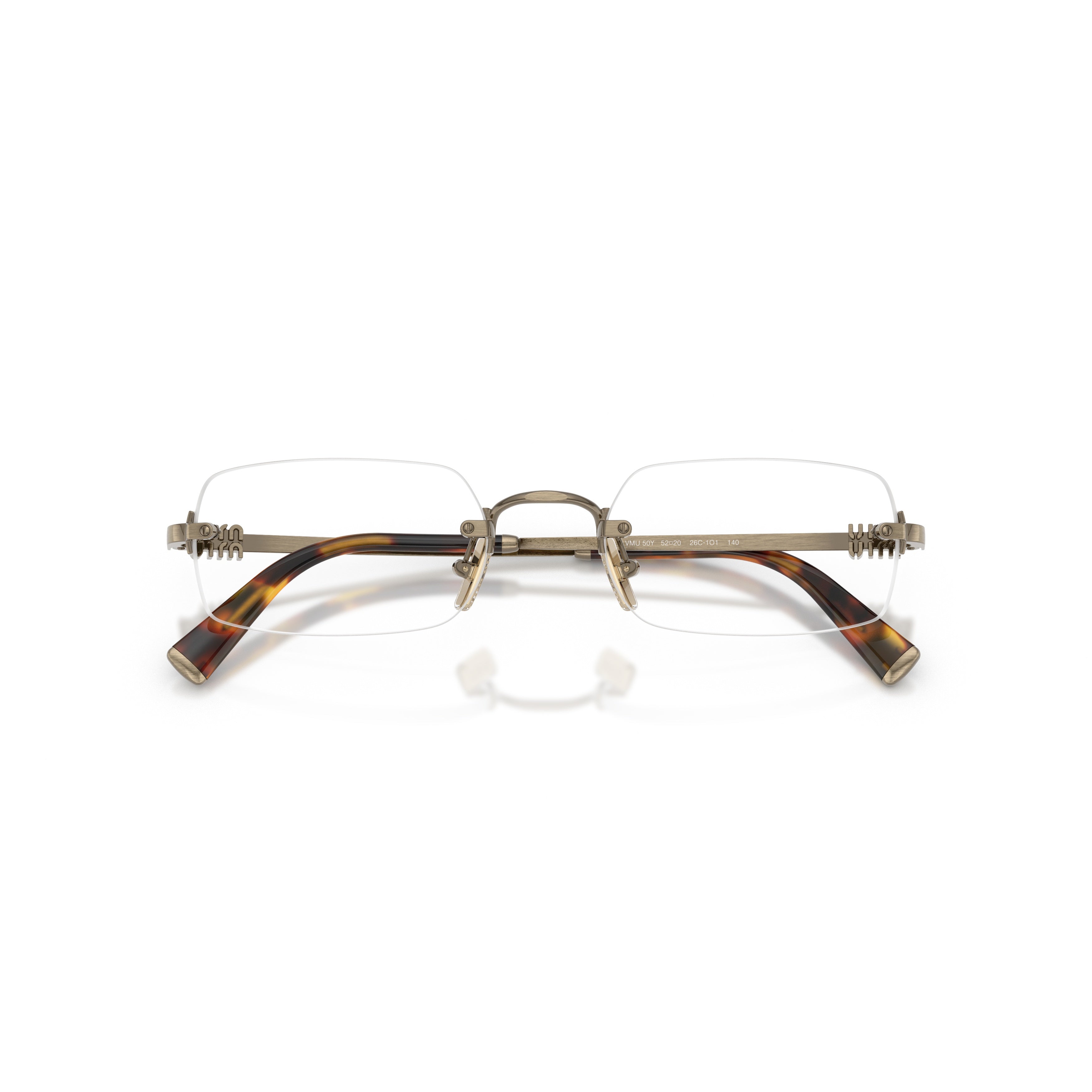 0mu 50yv Rimless Rectangular Eyeglasses