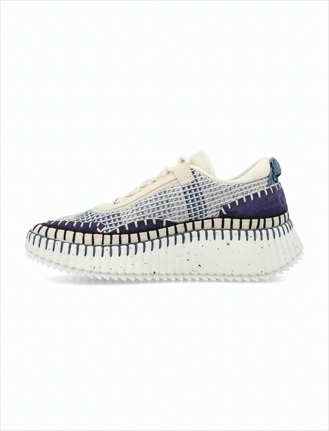 Woven Upper Sneakers with Chunky Sole