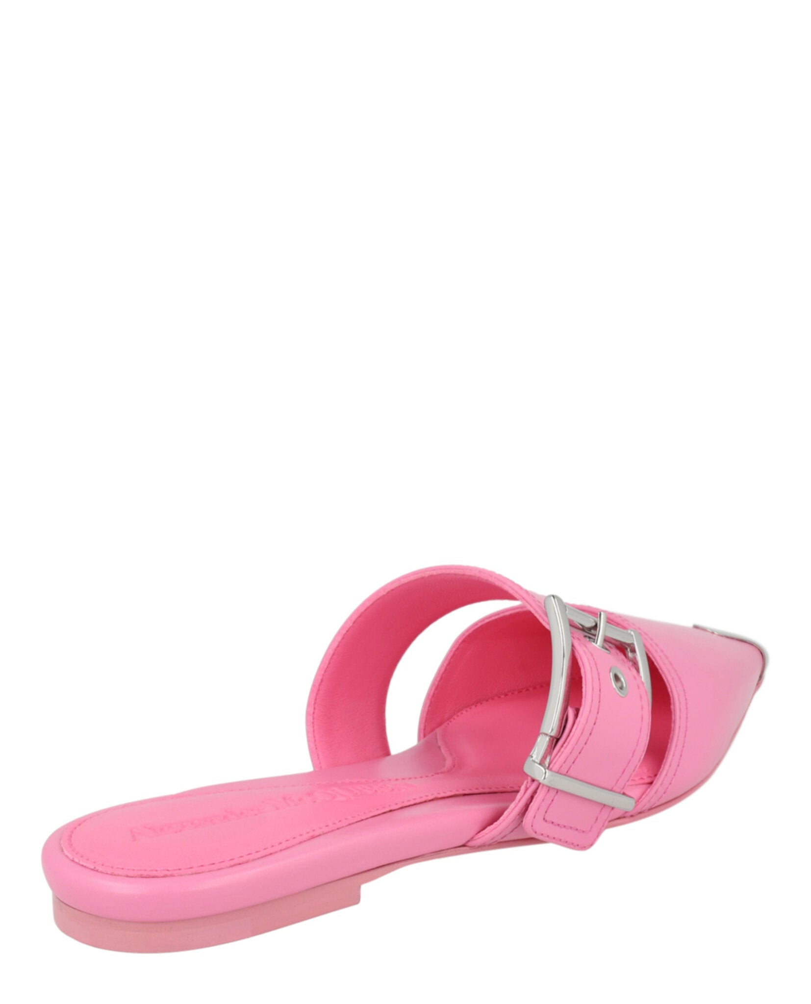 Buckle Leather Mules