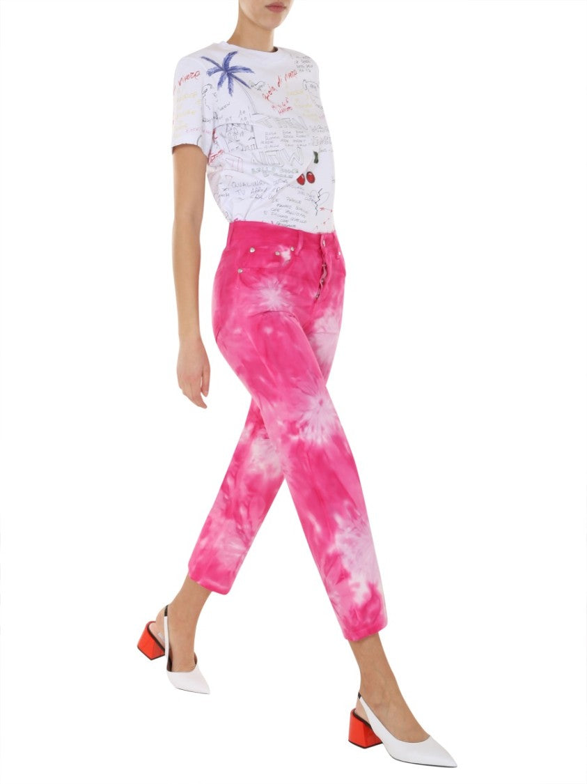 Tie-Dye Cropped Jeans