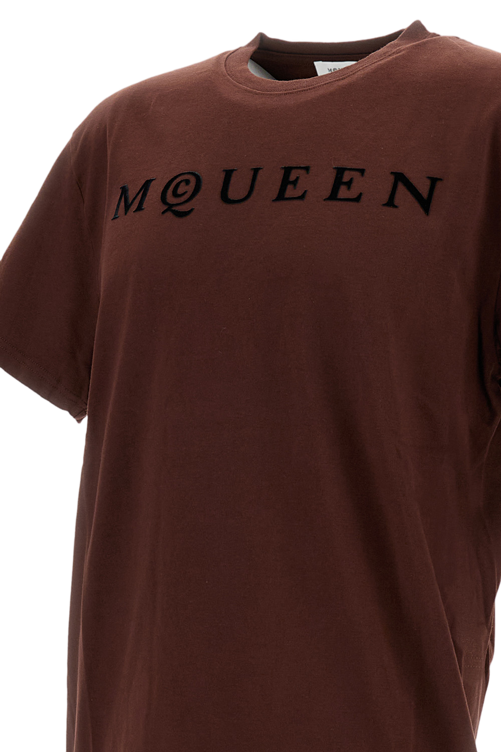 Cotton Crew-Neck T-Shirt With Bold Logo Detail