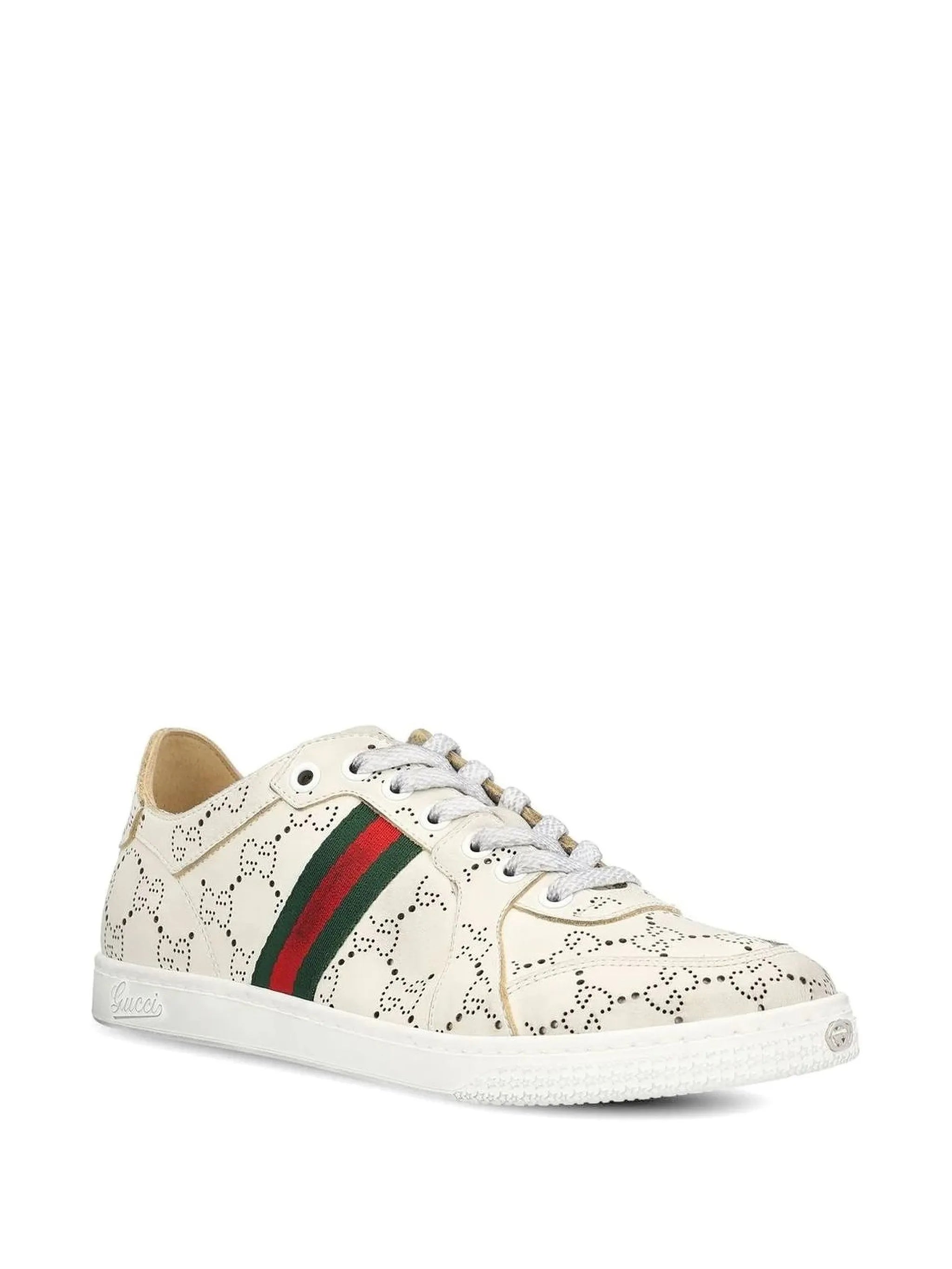 White Coda Low Top Perforated Sneakers
