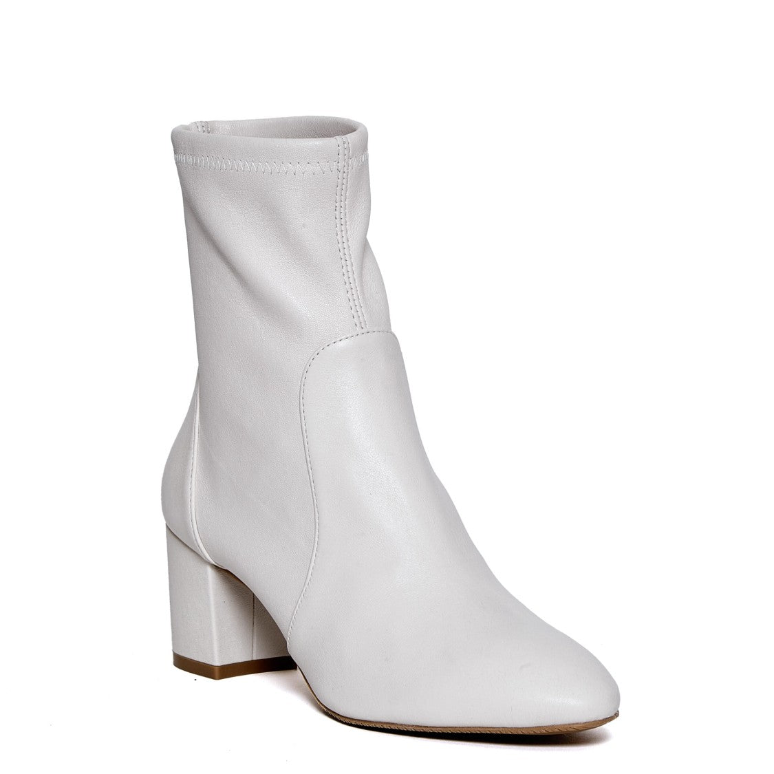 White Suede Ankle Boot 60Mm Heel