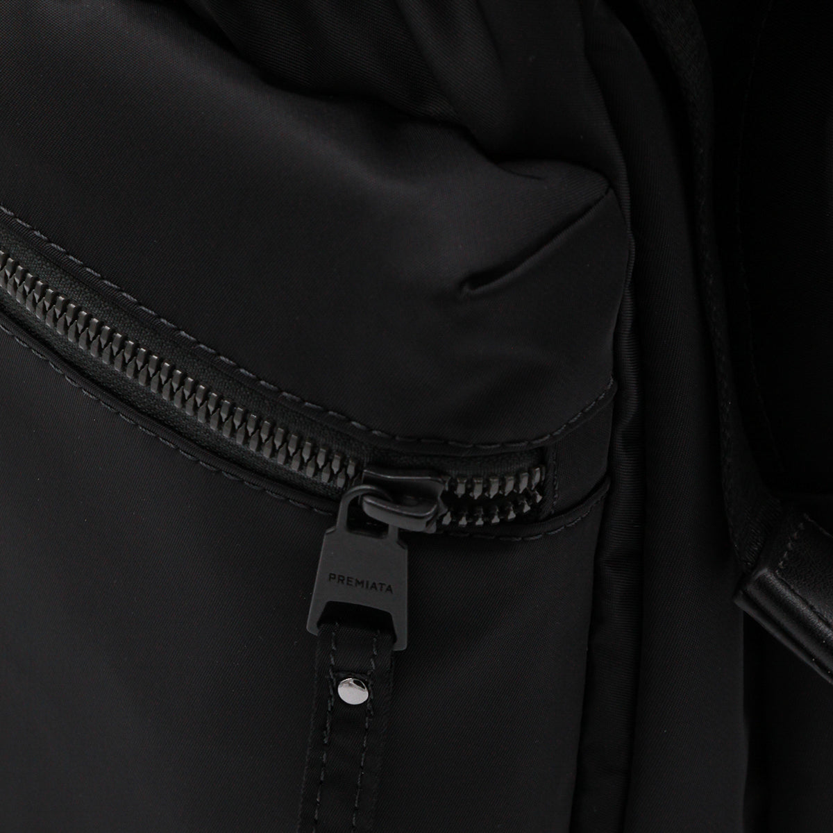 Structured Nylon Backpack with Logo Print