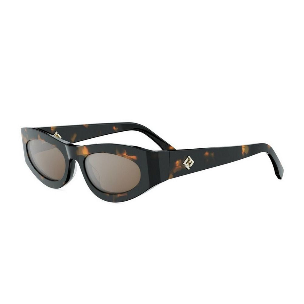 Ff Diamonds Thick Oval Acetate Sunglasses