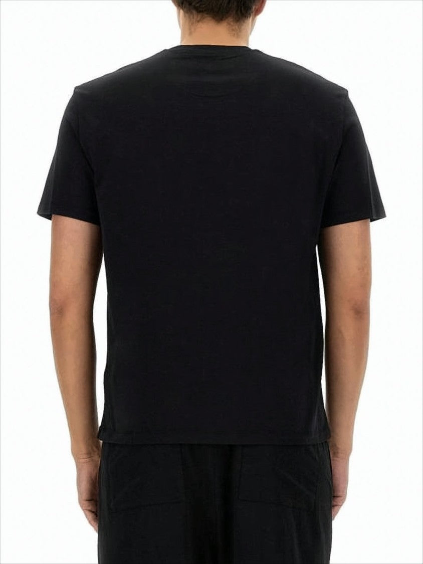 Short-Sleeved Black T-Shirt With Heart And Arrow Graphic