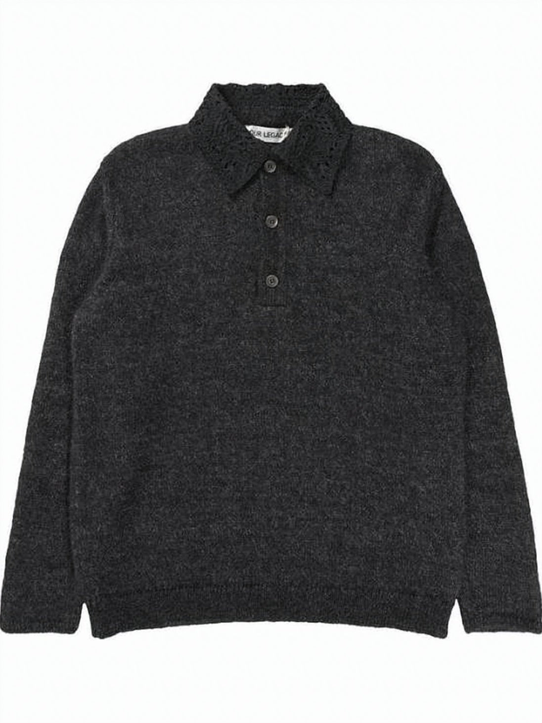 Textured Knit Polo Shirt