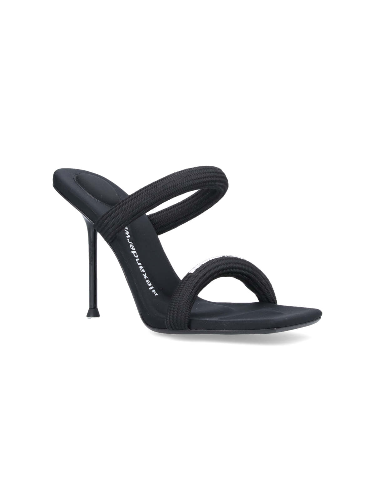 "Julie" Sandals, In Black Padded Nylon