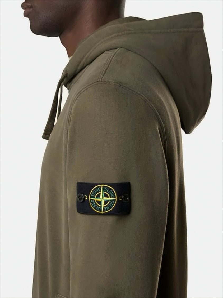 Muted Olive Green Relaxed Fit Hoodie