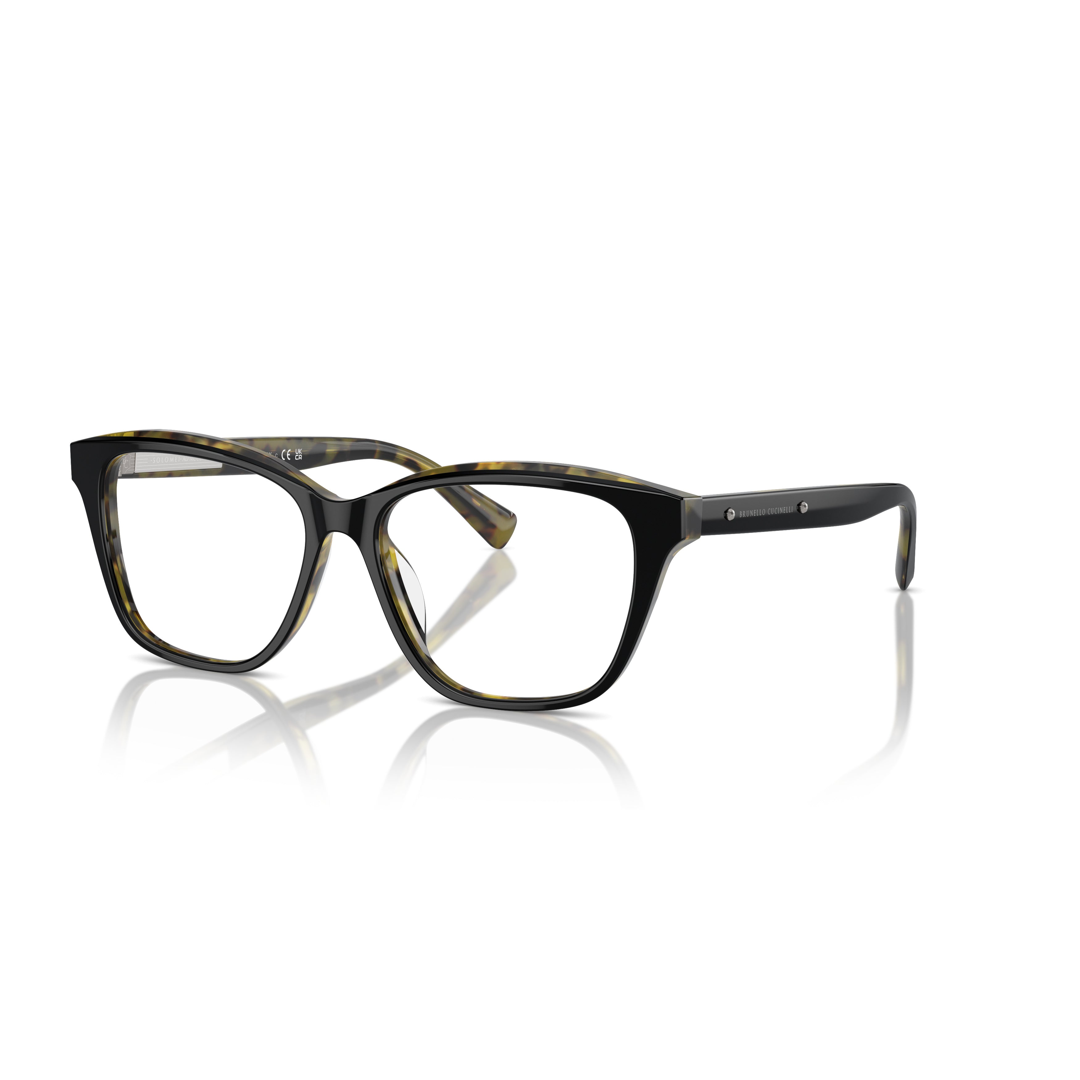 0bc3004 Rectangular Cat-Eye Acetate Sunglasses with Tortoiseshell Accents