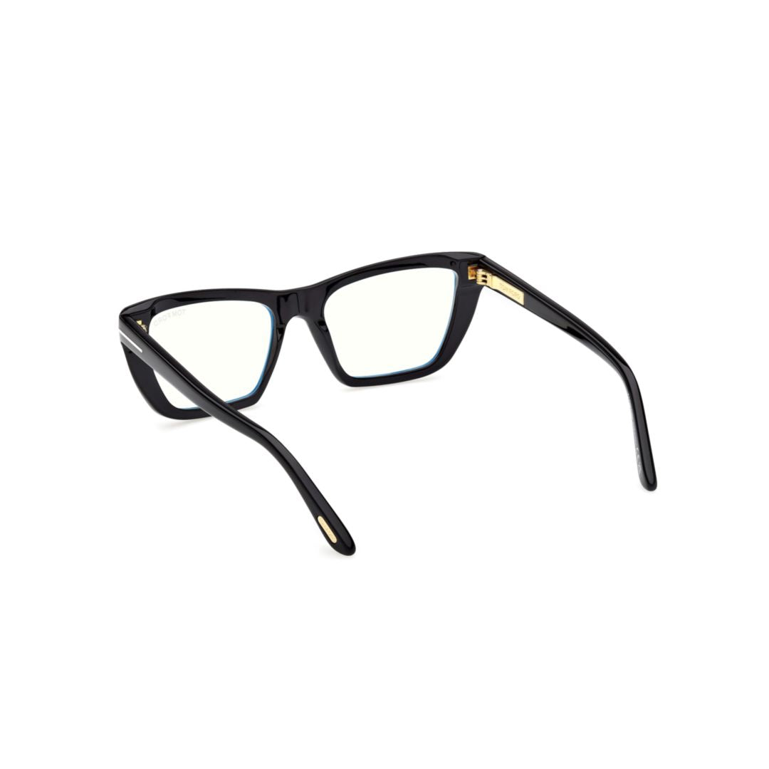 Ft6047-B Rectangular Black Acetate Eyeglasses