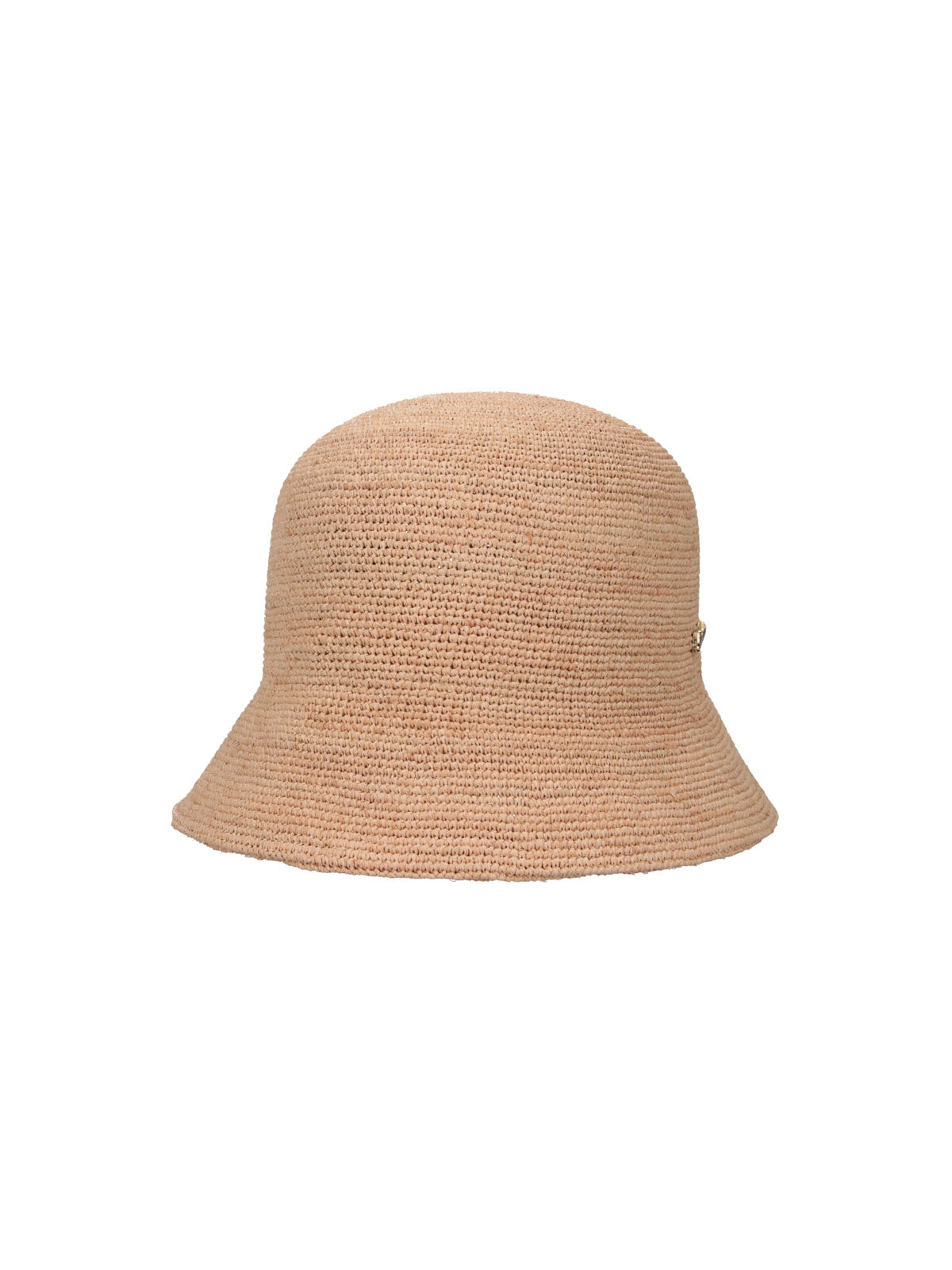 Beige Koko Cloche Woven Straw Hat
