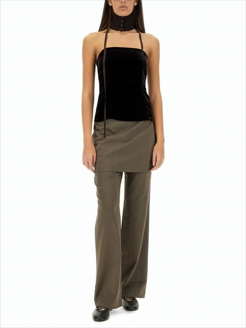Strapless Black Sleeveless Top With Subtle Sheen