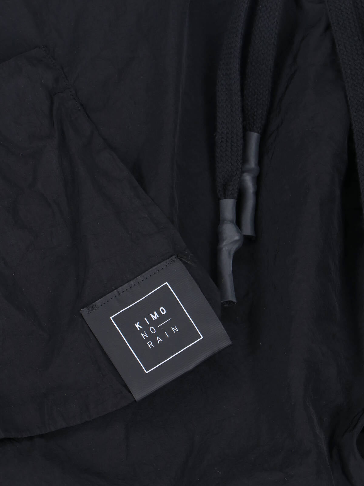 Black No-Rain Waterproof Hooded Outerwear Parka