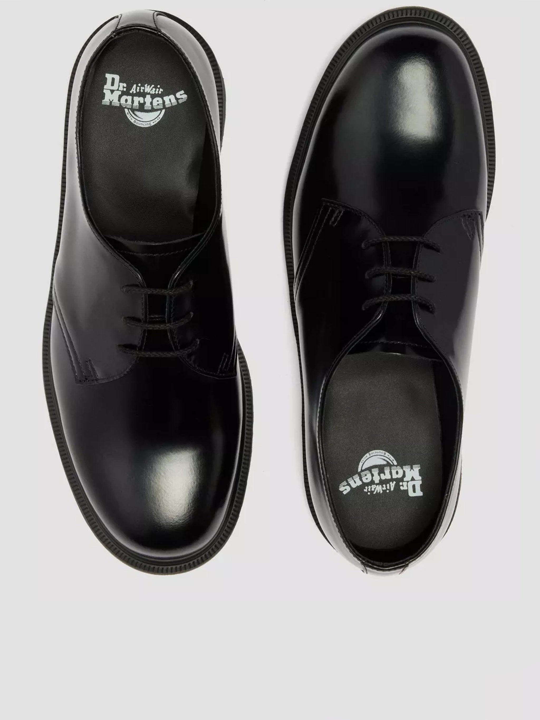 Mayfare Polished Black Leather Derby Shoes