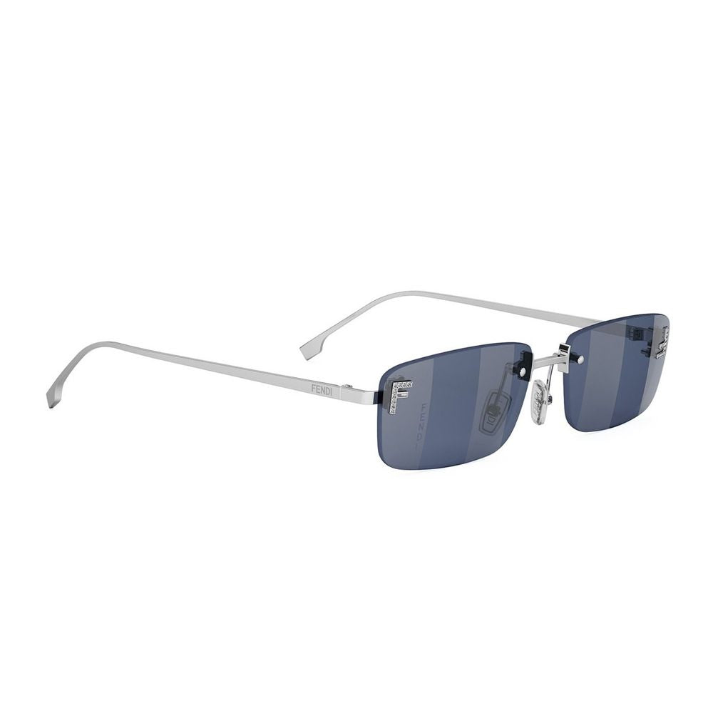 First Crystal Rimless Rectangular Sunglasses