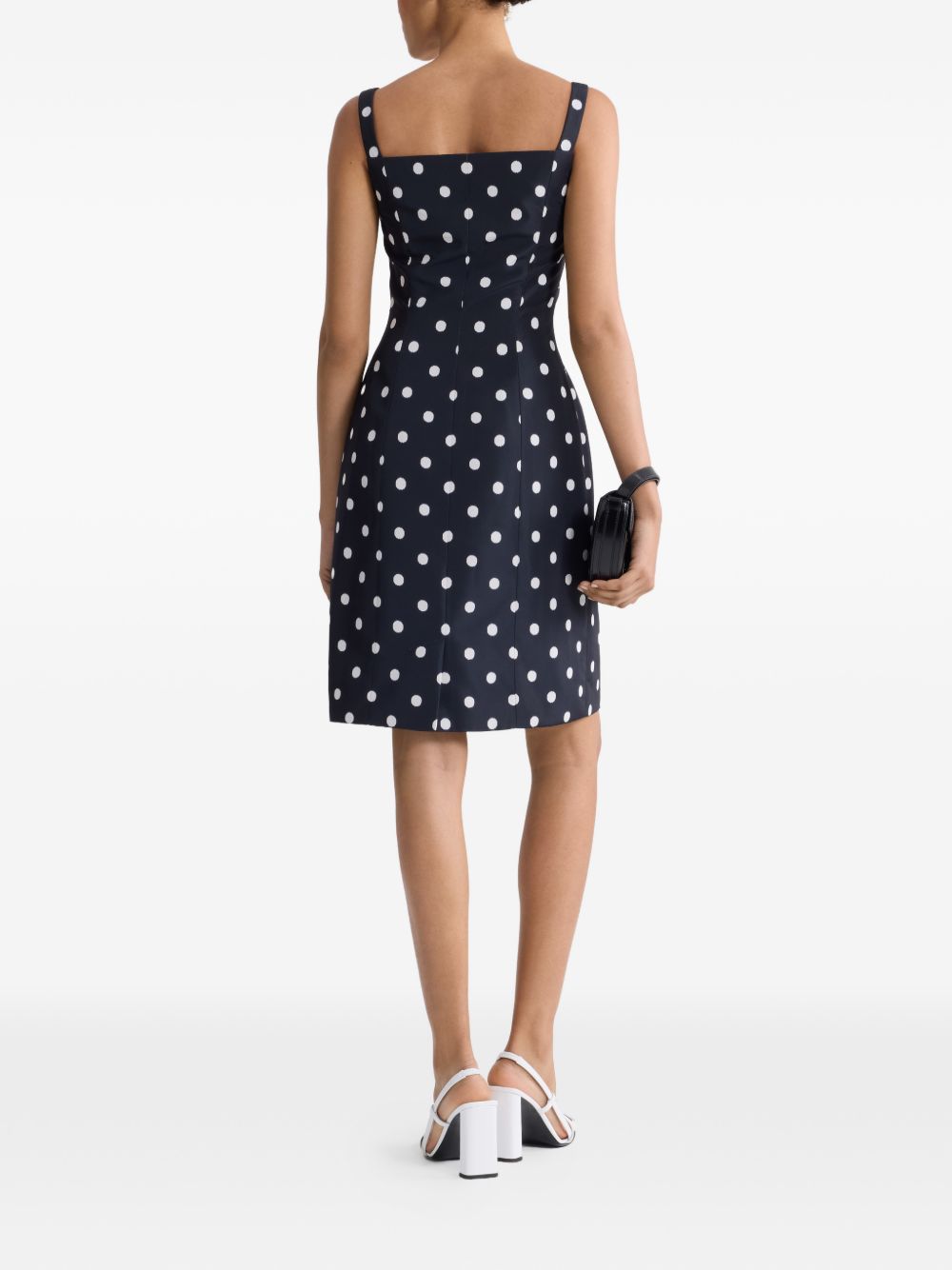 Polka Dot Mini Dress with Fitted Silhouette