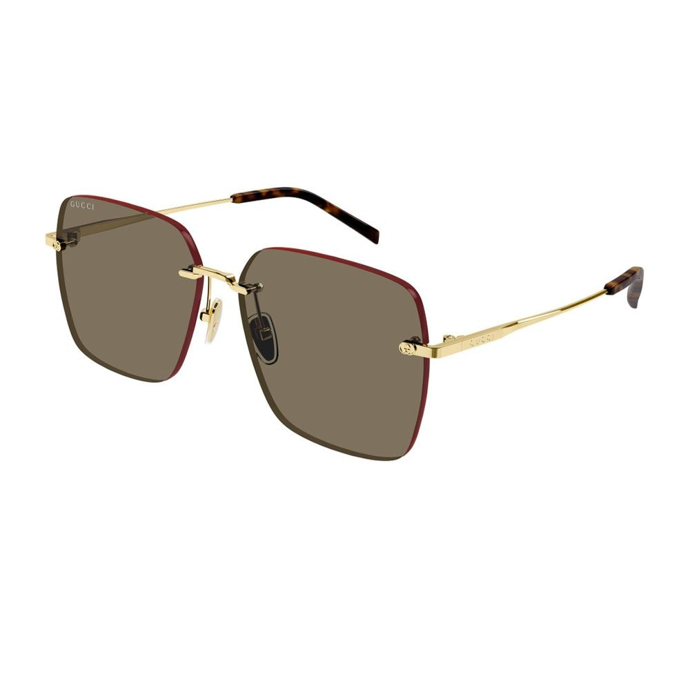Gg1955Sa Institutional Logo Line Oversized Rimless Square Sunglasses