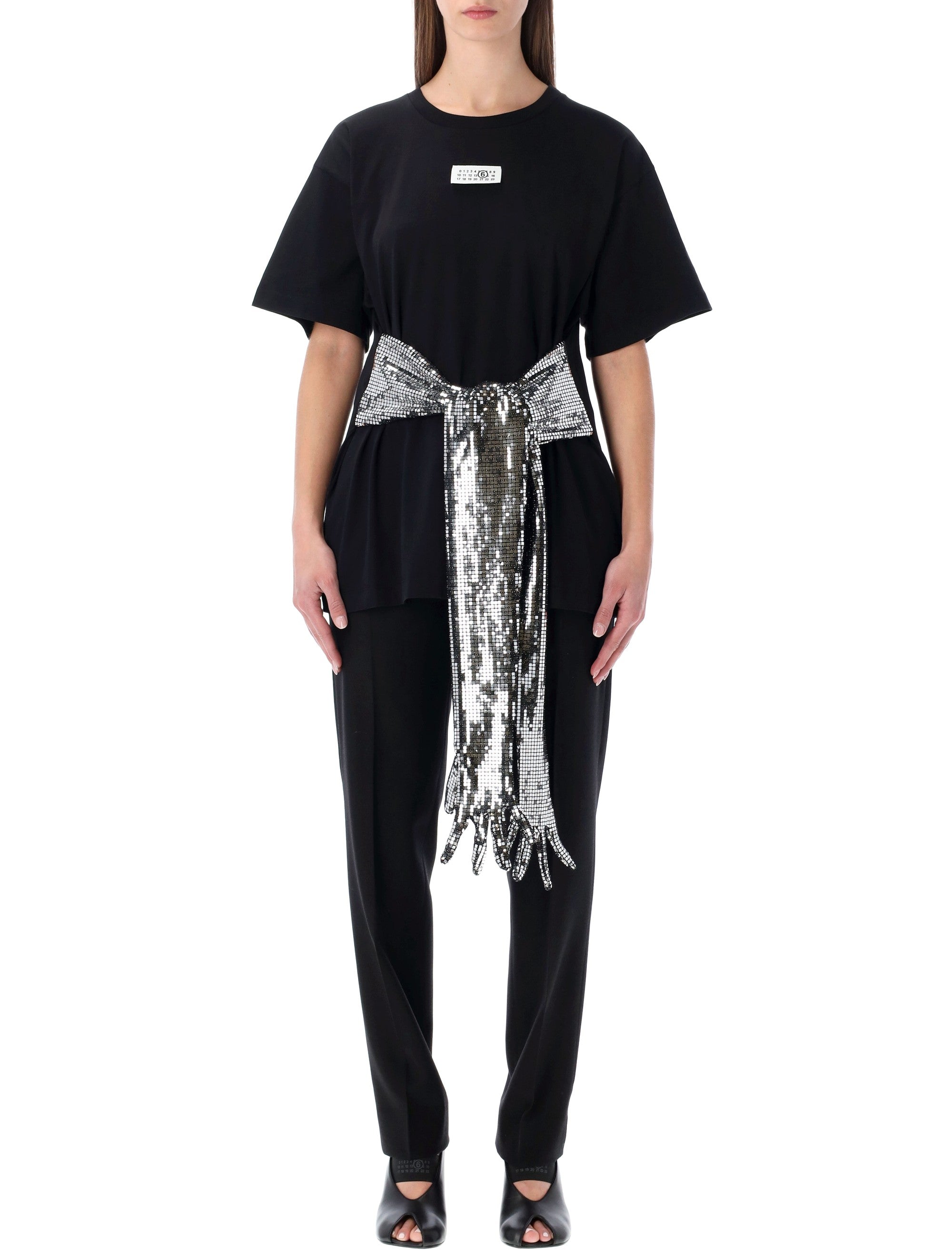 Botton T-Shirt With Sequin Gloves