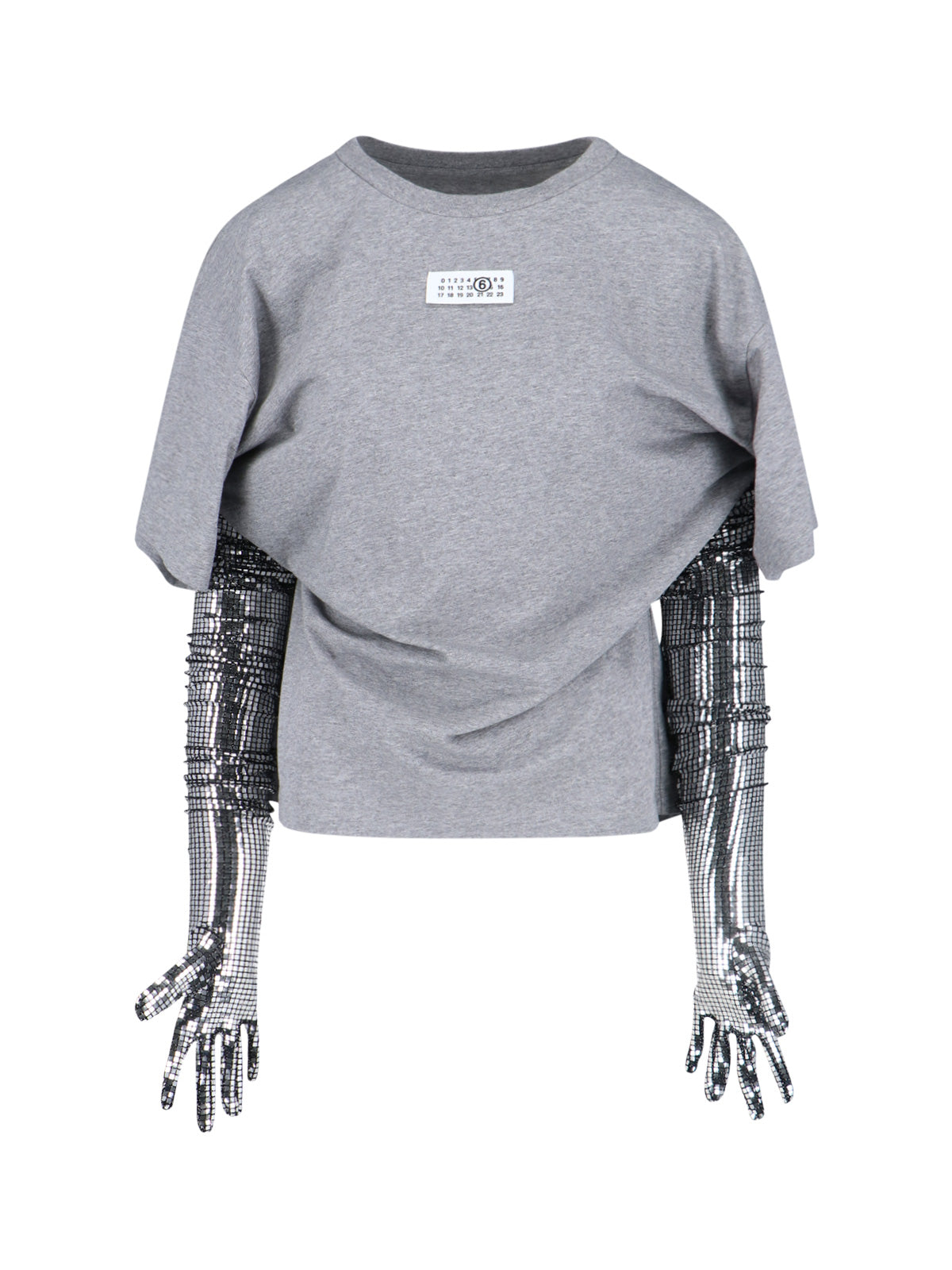 Numeric Tag Gloves T-Shirt – Grey