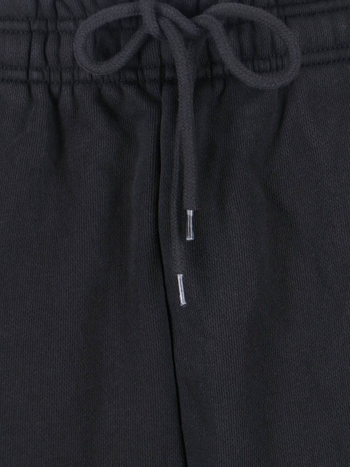 Black Elastic Waistband Cotton Sports Trousers
