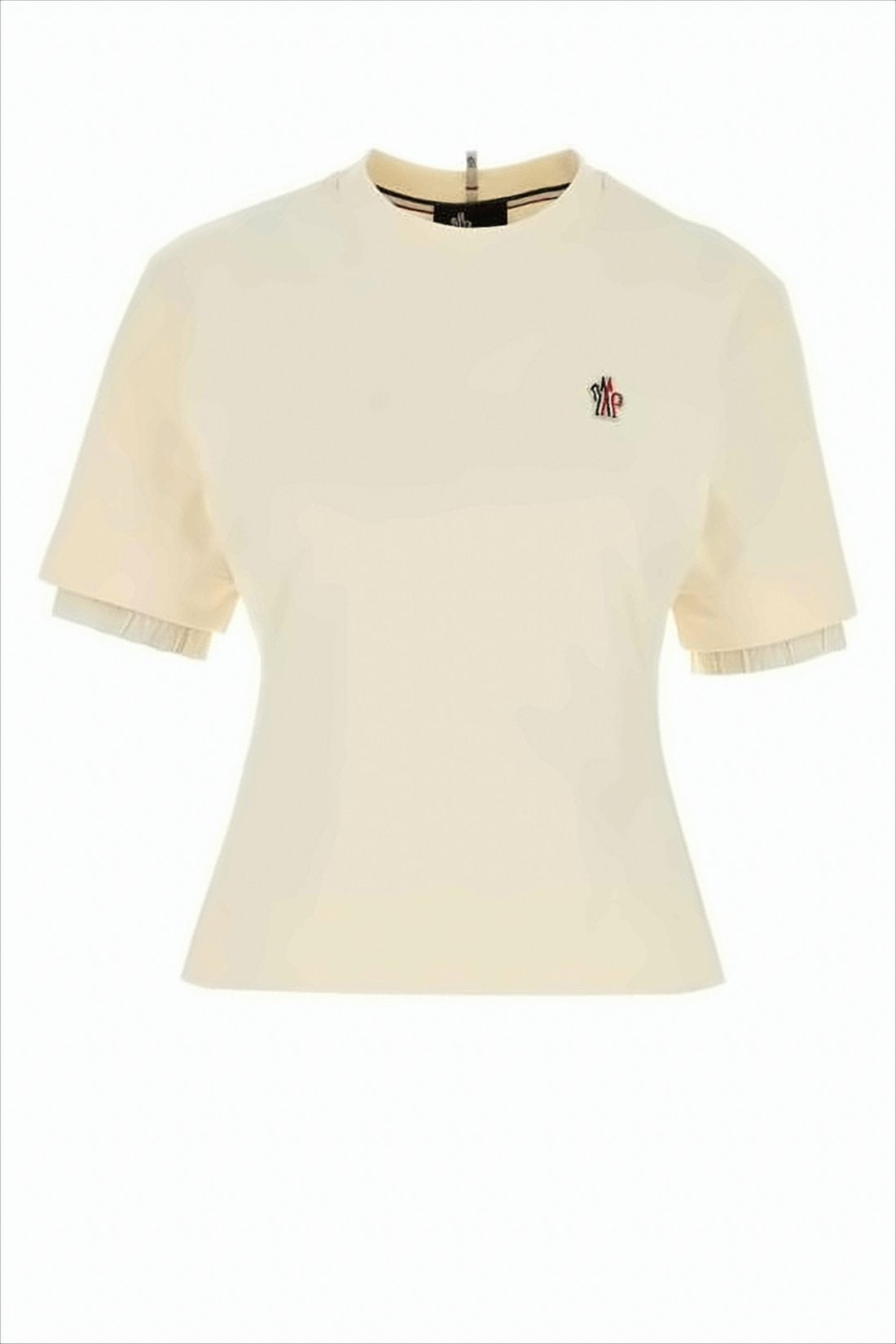 Fitted Short-Sleeved Top with Ruffled Sleeves