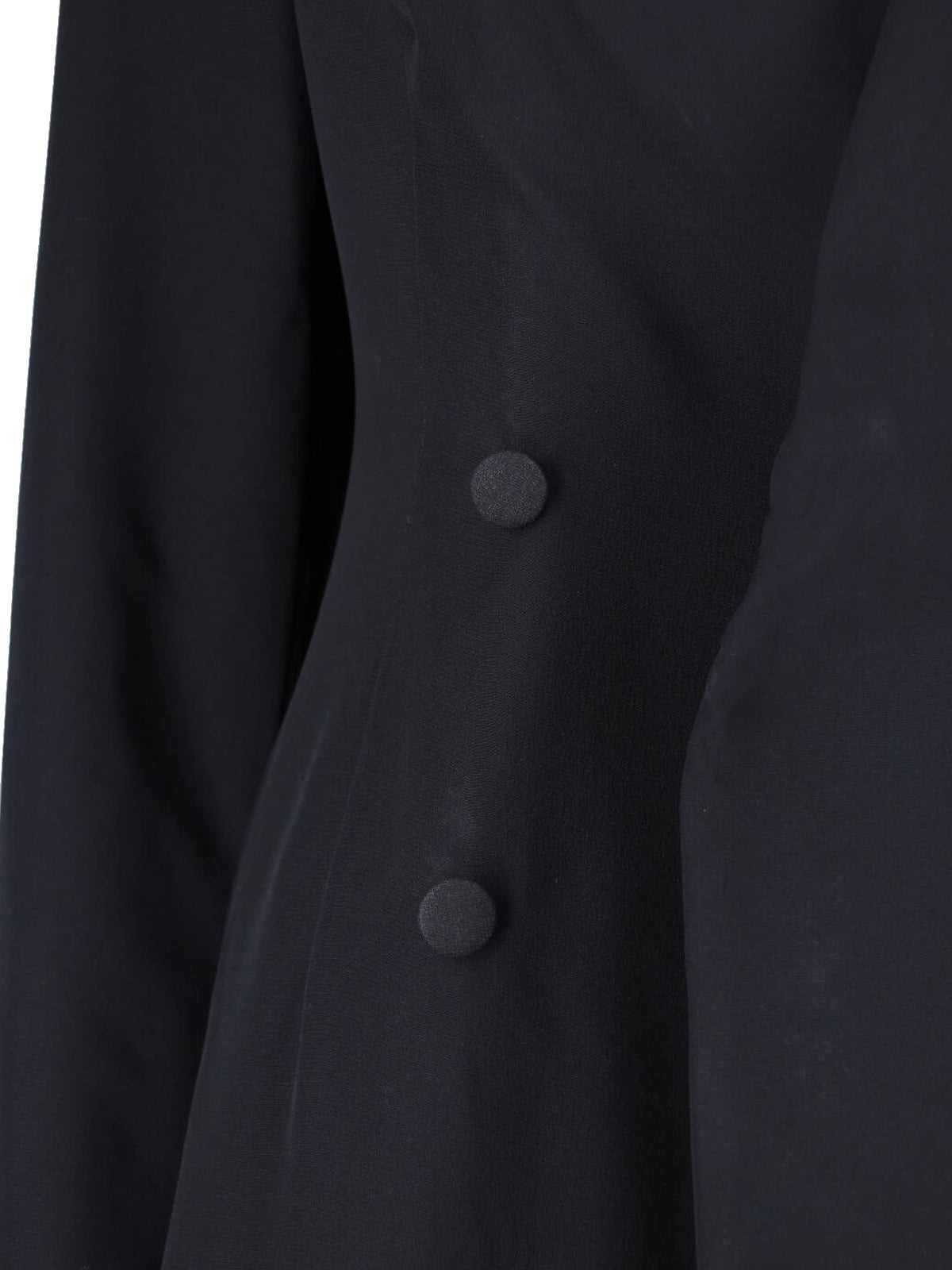 Black Maxi Tailored Double-Breasted Dress