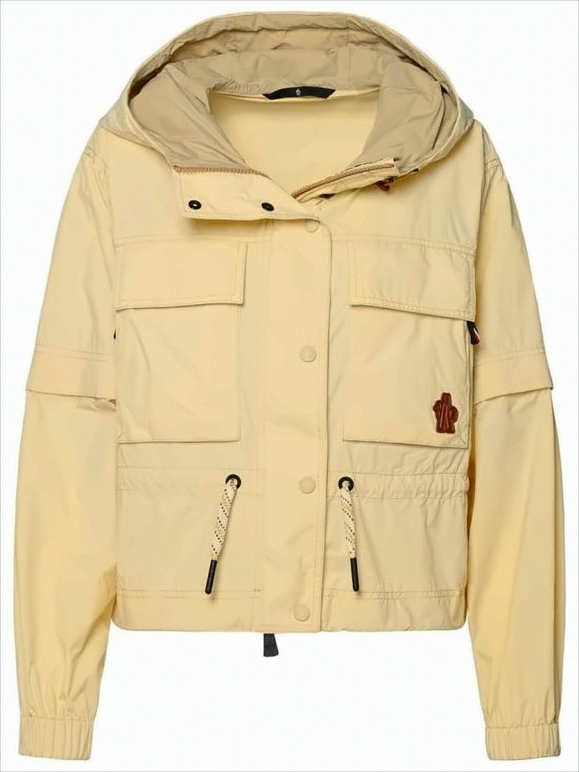 Cropped Hooded Jacket with Flap Pockets