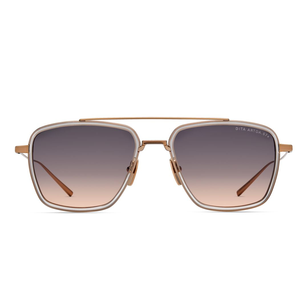 Artoa.57x Square-Frame Gradient Tint Sunglasses with Double Bridge