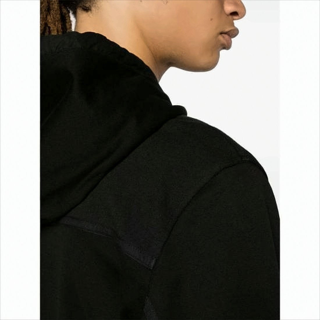 Black Hoodie with Distinctive Logo Patch