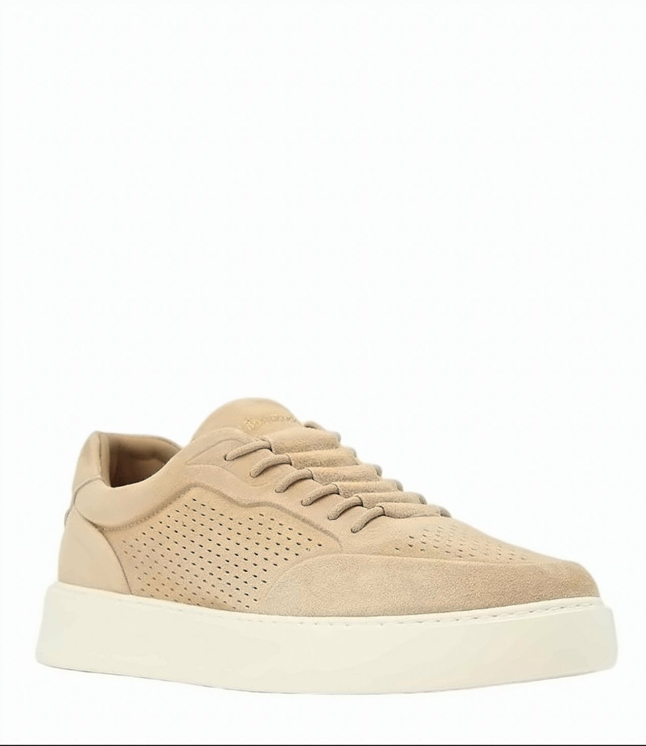 Tobacco Suede Slip On Sneakers