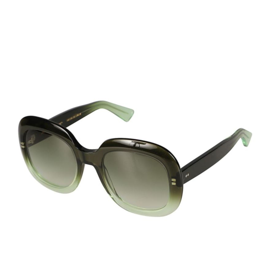 Brigitte Oversized Square Frame Sunglasses with Gradient Green Design